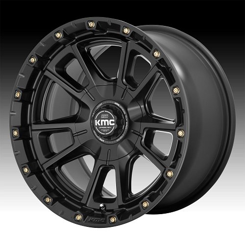 KMC KM100 Sync Satin Black Custom Truck Wheels 1